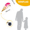 Miniflag d'une taille de 59 x 24 cm. Illustrations de glaces.