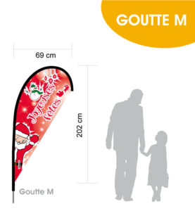 Oriflamme goutte Joyeuses fêtes