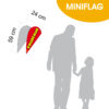 Fond rouge. Texte jaune avec contour noir. Couscous