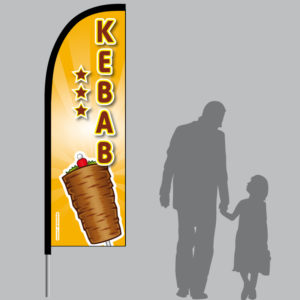 illustration kebab fond orange