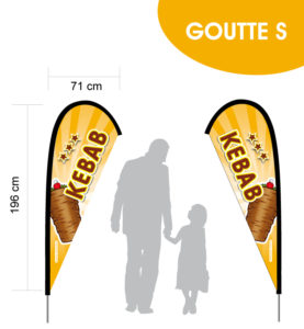 illustration kebab fond orange