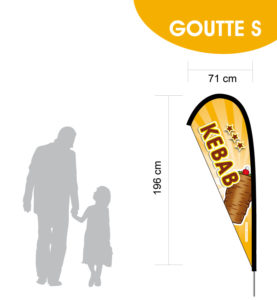 illustration kebab fond orange
